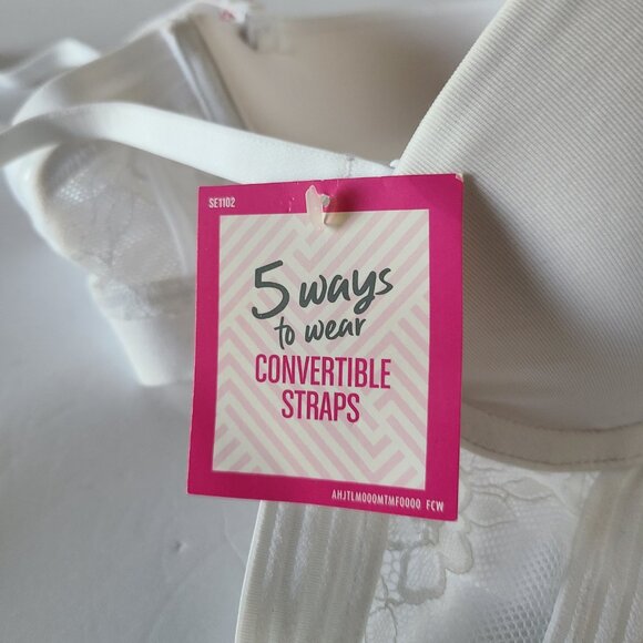 MAIDENFORM STRAPLESS PUSH UP BRA- 34 B - UNDERWIRE -PADDED MULTIWAY STRAPS #1102 - Picture 4 of 9